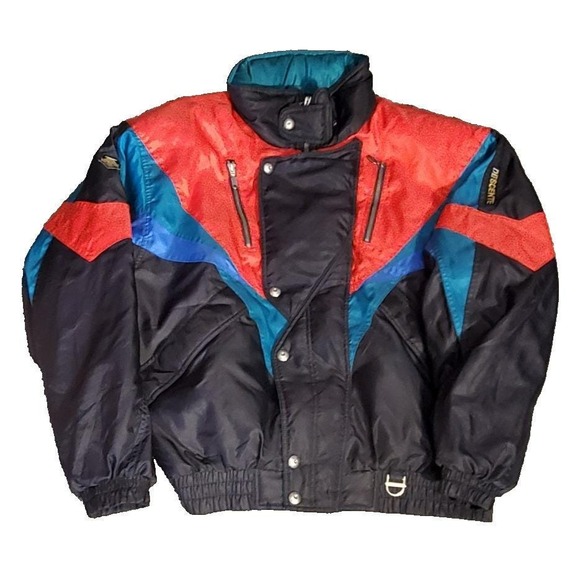 Vintage Descente Men's Ski Jacket 2XL Green, Red, Black XXL - Picture 1 of 10